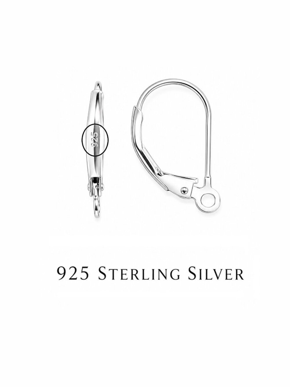 Crazy Lace Agate Earrings With Sterling Silver Leverback Earwires - Picture 3 of 9